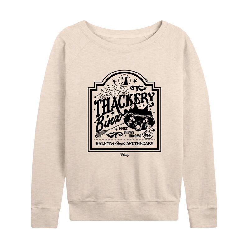 【送料無料】 ディズニー レディース Tシャツ トップス Disney's Hocus Pocus Women's Binx Business Sign Pullover Beige