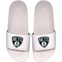 【送料無料】 アンブランデッド メンズ サンダル シューズ Men's ISlide White Brooklyn Nets Primary Motto Sli...