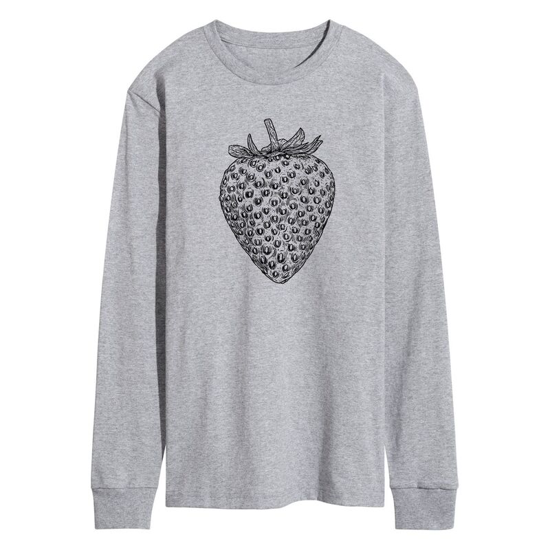 【送料無料】 ライセンス キャラクター メンズ Tシャツ トップス Men's Strawberry Sketch Graphic Tee Gray