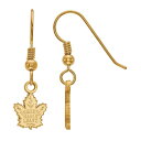 【送料無料】 ロゴアート レディース ピアス・イヤリング アクセサリー LogoArt Toronto Maple Leafs Sterling Silver Mini Logo Dangle Earrings Gold Over Sterling(4)