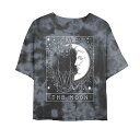 【送料無料】 ライセンス キャラクター レディース Tシャツ トップス Juniors' Tarot Card Crescent Moon And Cat Te...