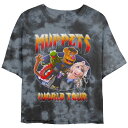 【送料無料】 ライセンス キャラクター レディース Tシャツ トップス Juniors' Muppets World Tour Poster Crop Top ...