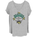 【送料無料】 アンブランデッド レディース Tシャツ トップス Juniors' Plus Size Alaska The Last Frontier Graphic Tee Heather Gray(4)