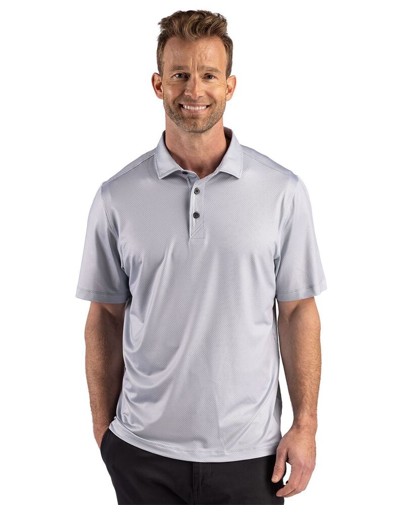 カッターアンドバック メンズ トップス Tシャツ ポロシャツ プリント Cutter & Buck Pike Recycled Lattice Print Mens B&T Polo Elemental Grey グレー