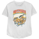 【送料無料】 アンブランデッド レディース Tシャツ トップス Women's Eagle Flying Grand Canyon Arizona Circle...