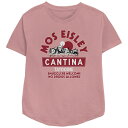 【送料無料】 ライセンス キャラクター レディース Tシャツ トップス Women's Star Wars Mos Eisley Cantina Tatooine Relaxed Fit Graphic Tee Mauve