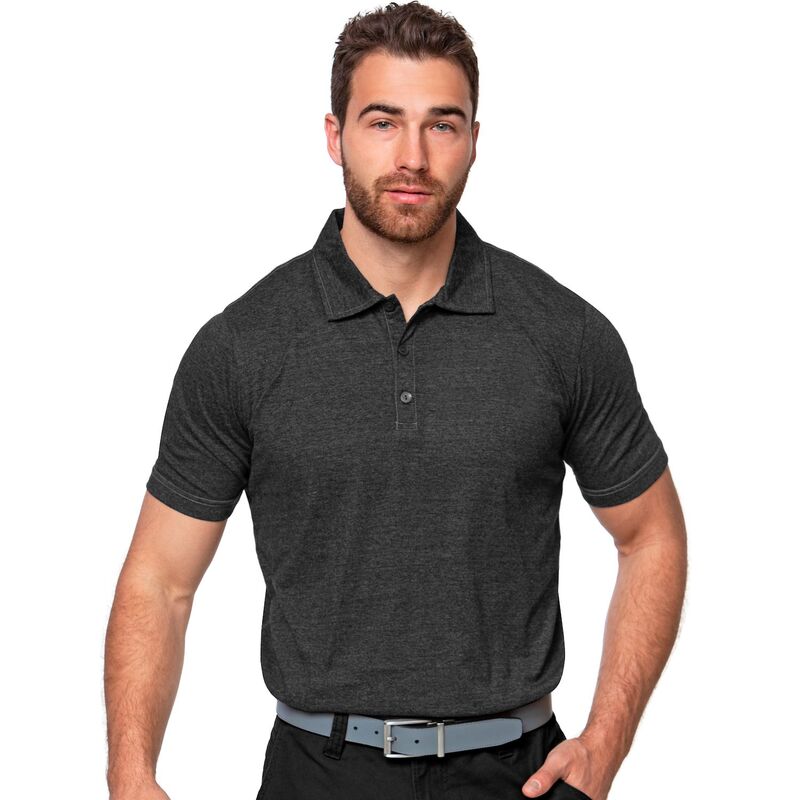 ̵ ƥ  T ȥåץ Men's Antigua Peak Polo Heather Black
