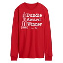 【送料無料】 ライセンス キャラクター メンズ Tシャツ トップス Men's The Office Dundie Winner Long Sleeve Tee Red(4)