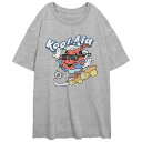 【送料無料】 ライセンス キャラクター レディース Tシャツ トップス Juniors' Kool-Aid Fruit Skateboard Oversize Graphic Tee Athletic Heather(4)