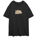 【送料無料】 アンブランデッド レディース Tシャツ トップス Juniors' Strawberry Deer Oversize Graphic Tee Black