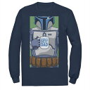 【送料無料】 ライセンス キャラクター メンズ Tシャツ トップス Men's Star Wars Jango Fett Father's Day Graphic Tee Navy