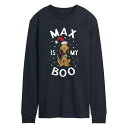 【送料無料】 ライセンス キャラクター メンズ Tシャツ トップス Men's Dr. Seuss The Grinch "Max Is My Boo" Tee Navy