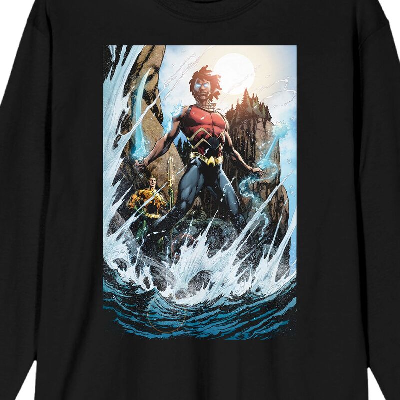 【送料無料】 ライセンス キャラクター メンズ Tシャツ トップス Men's Justice League Aquaman Tee Black
