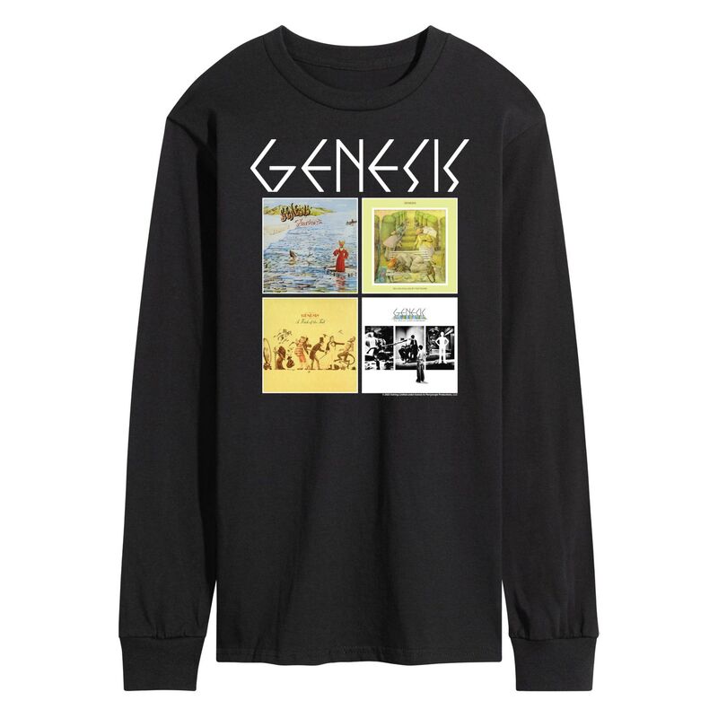 【送料無料】 ライセンス キャラクター メンズ Tシャツ トップス Men's Genesis Album Grid Long Sleeve Tee Black