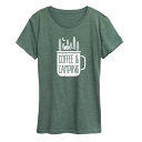 【送料無料】 ライセンス キャラクター レディース Tシャツ トップス Women's Coffee And Camping Graphic Tee Junip...