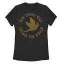 【送料無料】 ライセンス キャラクター レディース Tシャツ トップス Juniors' Trendy Our Voices Will Change The W...