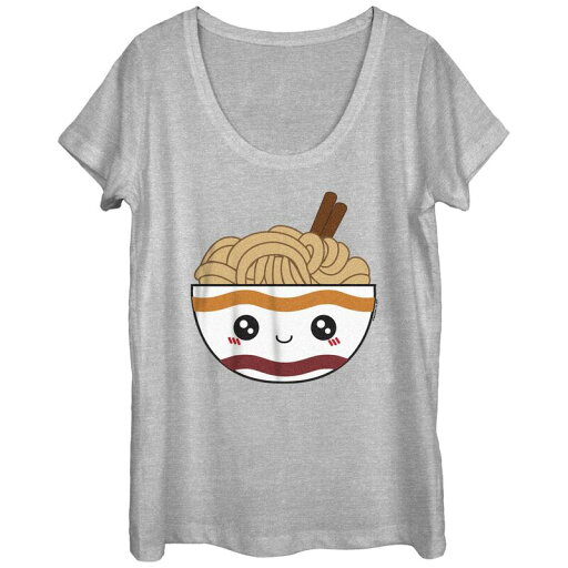 【送料無料】 ライセンス キャラクター レディース Tシャツ トップス Juniors' Maruchan Kind Noodle Bowl Scoop Neck Graphic Tee Athletic Heather 【送料無料】 ライセンス キャラクター レディース Tシャツ トップス Juniors' Maruchan Kind Noodle Bowl Scoop Neck Graphic Tee Athletic Heather