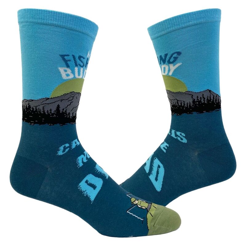 クレイジードッグ Tシャツ メンズ アンダーウェア 靴下 グラフィック Crazy Dog T-Shirts Men's My Fishing Buddy Calls Me Dad Socks Cute Fathers Day Parenting Son Graphic Footwear Multi マルチカラー