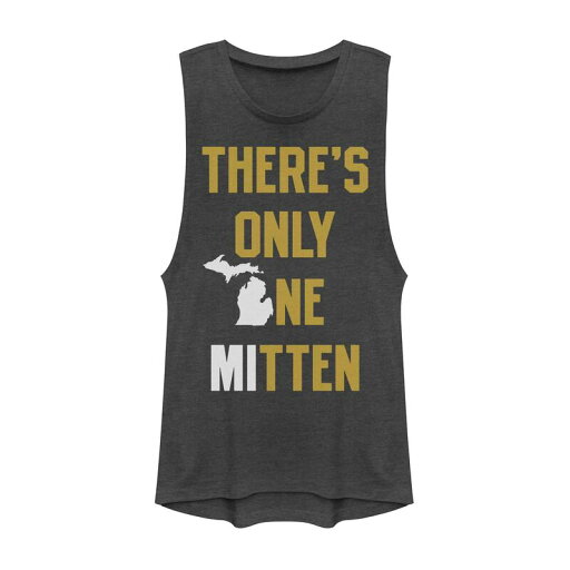 【送料無料】 フィフスサン レディース Tシャツ トップス Juniors' Fifth Sun "There's Only One Mitten" Michigan Muscle Tank Top Charcoal 【送料無料】 フィフスサン レディース Tシャツ トップス Juniors' Fifth Sun "There's Only One Mitten" Michigan Muscle Tank Top Charcoal