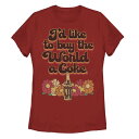 【送料無料】 ライセンス キャラクター レディース Tシャツ トップス Juniors' Coca-Cola