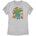 【送料無料】 ライセンス キャラクター レディース Tシャツ トップス Juniors' Pokemon Oddish Field Graphic Tee Athletic Heather