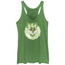 【送料無料】 ライセンス キャラクター レディース Tシャツ トップス Juniors' Pokemon Grass Cat Sprigatito Tri-Blend Racerback Tank Top Envy