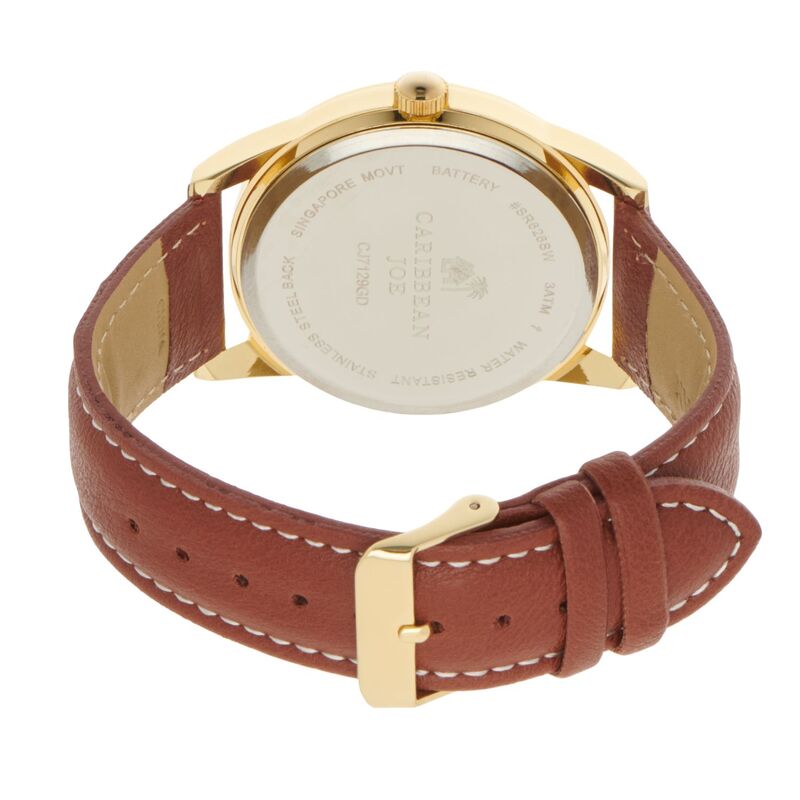 【送料無料】 カリビアンジョー メンズ 腕時計 アクセサリー Caribbean Joe Men's Gold Tone Green Dial Smooth Strap Watch Green