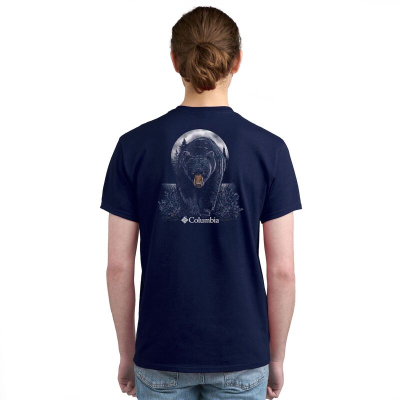 【送料無料】 コロンビア メンズ Tシャツ トップス Men's Columbia Short Sleeve Graphic Tee Blue Bear