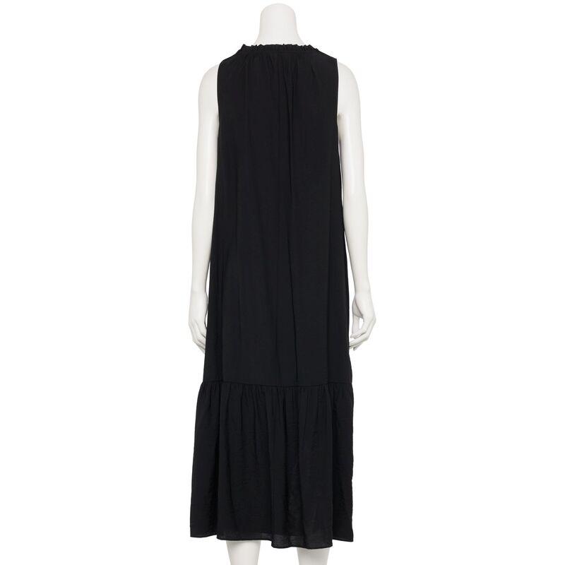 【送料無料】 ナインウェスト レディース ワンピース トップス Women's Nine West Adaptive Sleeveless V-Neck Maxi Dress Black Water Trail