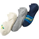 【送料無料】 ランズエンド レディース 靴下 アンダーウェア Women's Lands' End 3-Pack No-Show Socks White Gra...