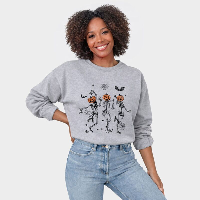 Simply Sage Market レディース トップス Tシャツ スウェット グラフィック Simply Sage Market Dancing Skeleton Trio - Women's Graphic Sweatshirt Graphite グラファイト