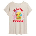 【送料無料】 ライセンス キャラクター レディース Tシャツ トップス Juniors' Care Bears Major Foodie Flowy Tee Beige