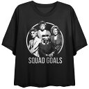 【送料無料】 ライセンス キャラクター レディース Tシャツ トップス Juniors' The Golden Girls Squad Goals Graphic Tee Black(4)