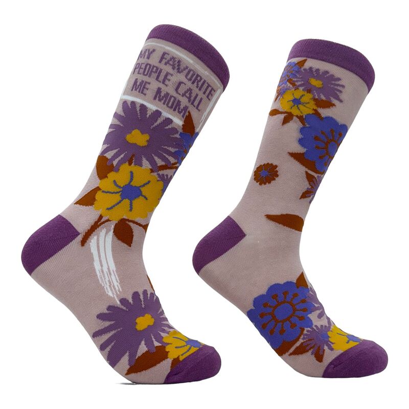 クレイジードッグ Tシャツ レディース アンダーウェア 靴下 Crazy Dog T-Shirts Women's My Favorite People Call Me Mom Socks Funny Cute Flowers Mothers Day Gift Footwear Multi マルチカラー
