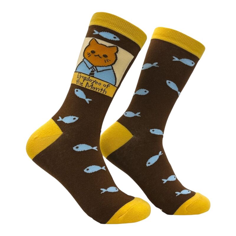 クレイジードッグ Tシャツ レディース アンダーウェア 靴下 グラフィック Crazy Dog T-Shirts Women's Employee Of The Month Socks Funny Sarcastic Kitten Graphic Novelty Footwear for Ladies Multi マルチカラー