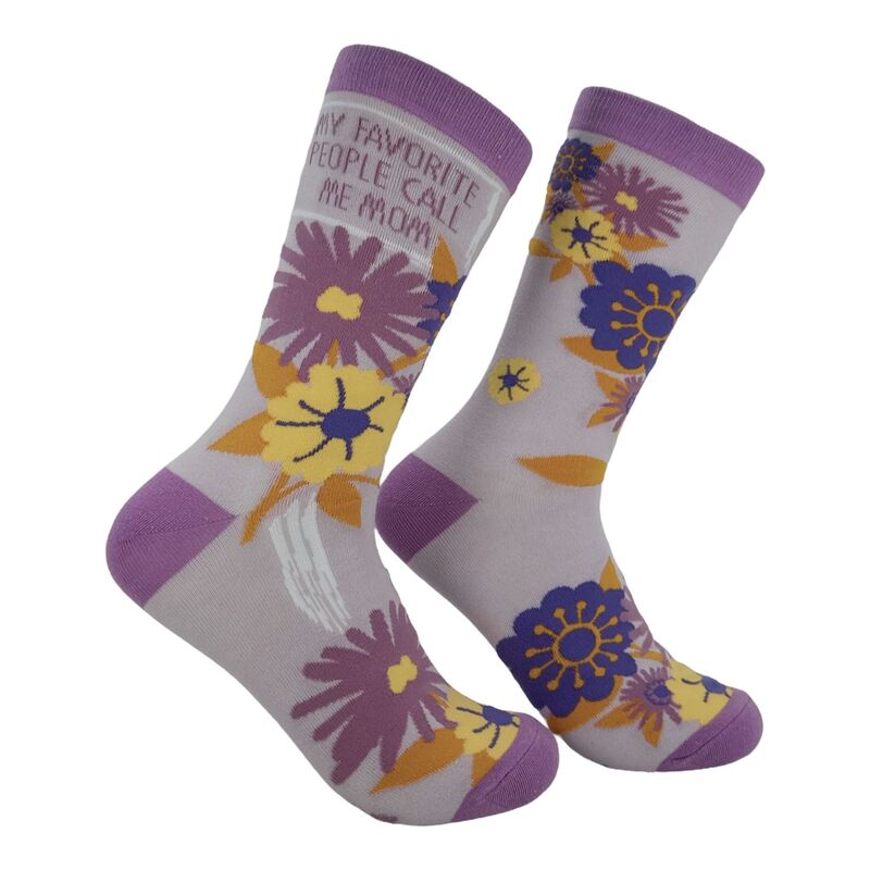 クレイジードッグ Tシャツ レディース アンダーウェア 靴下 Crazy Dog T-Shirts Women's My Favorite People Call Me Mom Socks Funny Cute Mothers Day Novelty Footwear for Ladies Multi マルチカラー