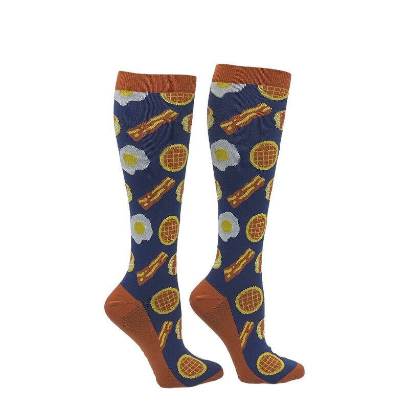 クレイジードッグ Tシャツ レディース アンダーウェア 靴下 Crazy Dog T-Shirts Breakfast Foods Funny Novelty Compression Socks for Women Adult Size Breakfast Foods