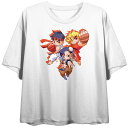 【送料無料】 ライセンス キャラクター レディース Tシャツ トップス Juniors' Street Fighter Chibi Graphic Tee White