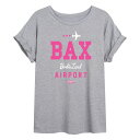 【送料無料】 ライセンス キャラクター レディース Tシャツ トップス Juniors' Barbie: The Movie Barbie Land Airport Graphic Tee Gray(4)