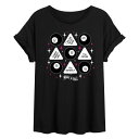 【送料無料】 ライセンス キャラクター レディース Tシャツ トップス Juniors' Magic 8 Ball Flowy Tee Black