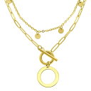 【送料無料】 アドニア レディース ネックレス・チョーカー・ペンダントトップ アクセサリー Adornia 14k Gold Plated Layered In...