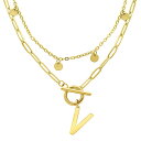 【送料無料】 アドニア レディース ネックレス・チョーカー・ペンダントトップ アクセサリー Adornia 14k Gold Plated Layered In...