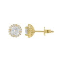 【送料無料】 アドニア レディース ピアス・イヤリング アクセサリー Adornia Silver Tone Cubic Zirconia Halo Stud Earrings Gold Tone