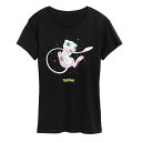 【送料無料】 ライセンス キャラクター レディース Tシャツ トップス Women's Pokemon Starry Mew Graphic Tee Black