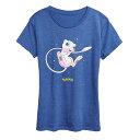 【送料無料】 ライセンス キャラクター レディース Tシャツ トップス Women's Pokemon Starry Mew Graphic Tee Blue