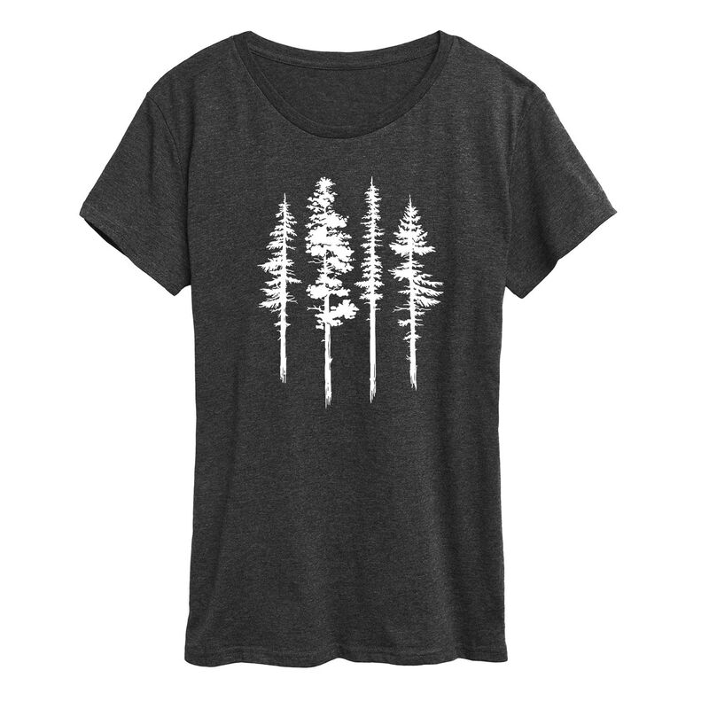 【送料無料】 ライセンス キャラクター レディース Tシャツ トップス Women's Abstract Trees Graphic Tee Gray