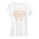【送料無料】 ライセンス キャラクター レディース Tシャツ トップス Women's Friends Logo With Turkey Graphic Tee White