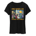 【送料無料】 ディズニー レディース Tシャツ トップス Disney's Wish Women's Change The World Graphic Tee ...