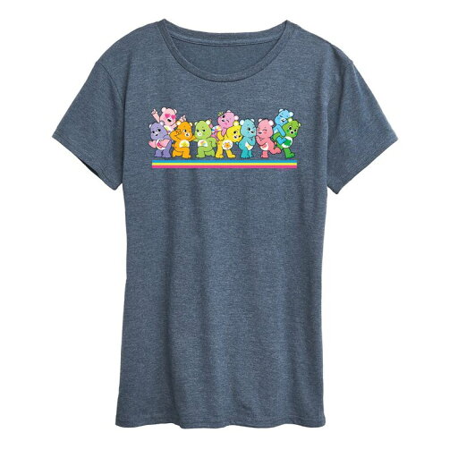 【送料無料】 ライセンス キャラクター レディース Tシャツ トップス Women's Care Bears Care Lineup Graphic Tee Heather Blue 【送料無料】 ライセンス キャラクター レディース Tシャツ トップス Women's Care Bears Care Lineup Graphic Tee Heather Blue