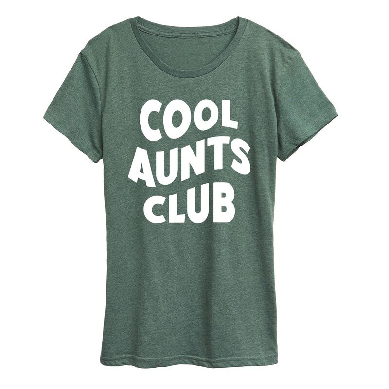 【送料無料】 ライセンス キャラクター レディース Tシャツ トップス Women's Cool Aunts Club Graphic Tee Heather Juniper